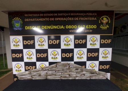 DOF apreende mais de 30 quilos de maconha em Dourados